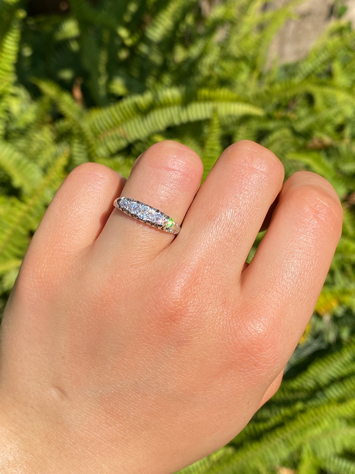18K gold Victorian diamond ring, Sheffield, circa 1880's