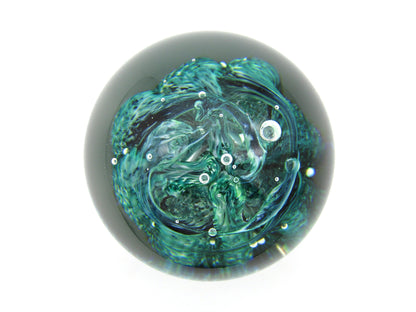 Caithness Seafoam Art Glass paperweight.