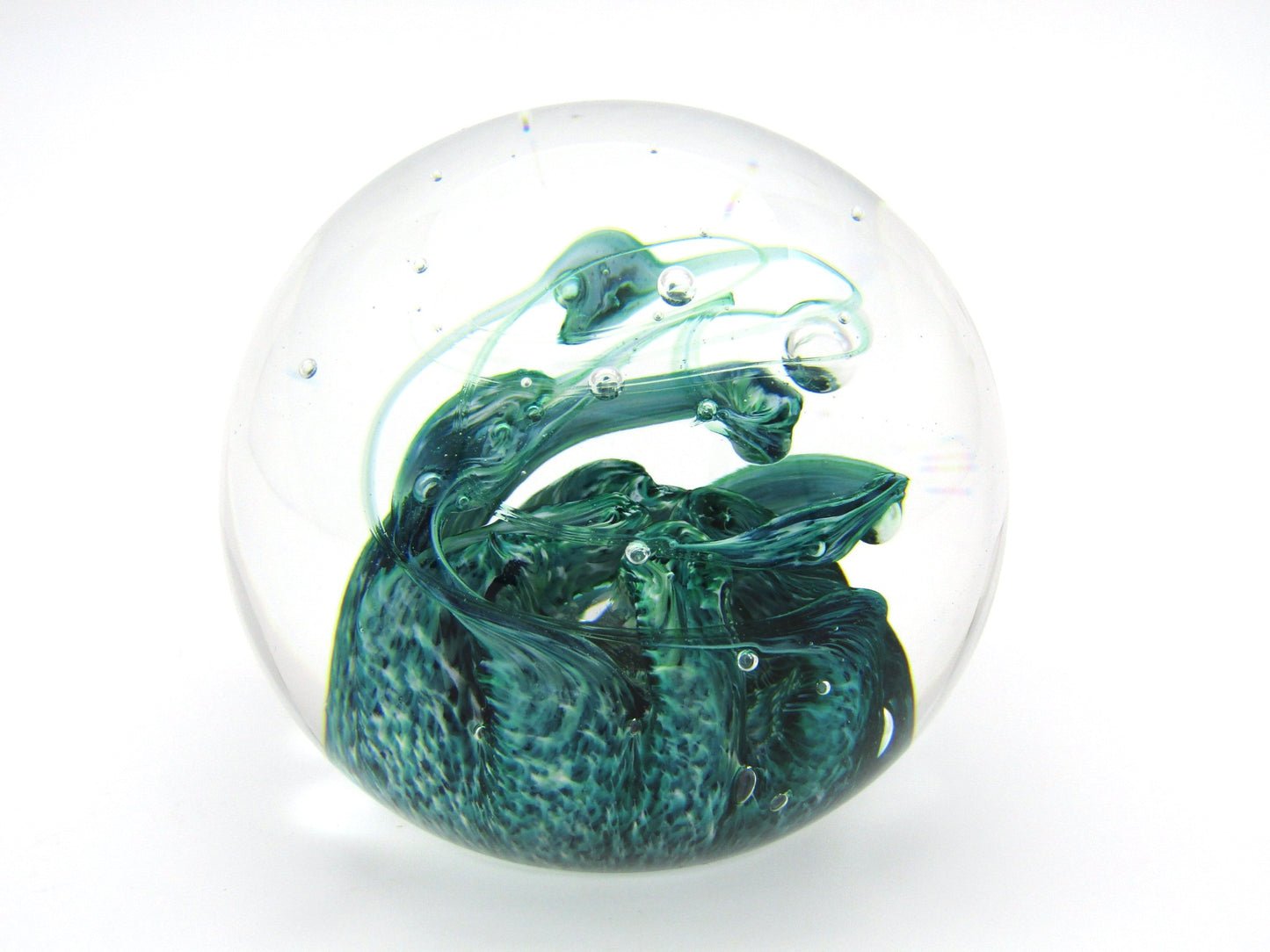 Caithness Seafoam Art Glass paperweight.