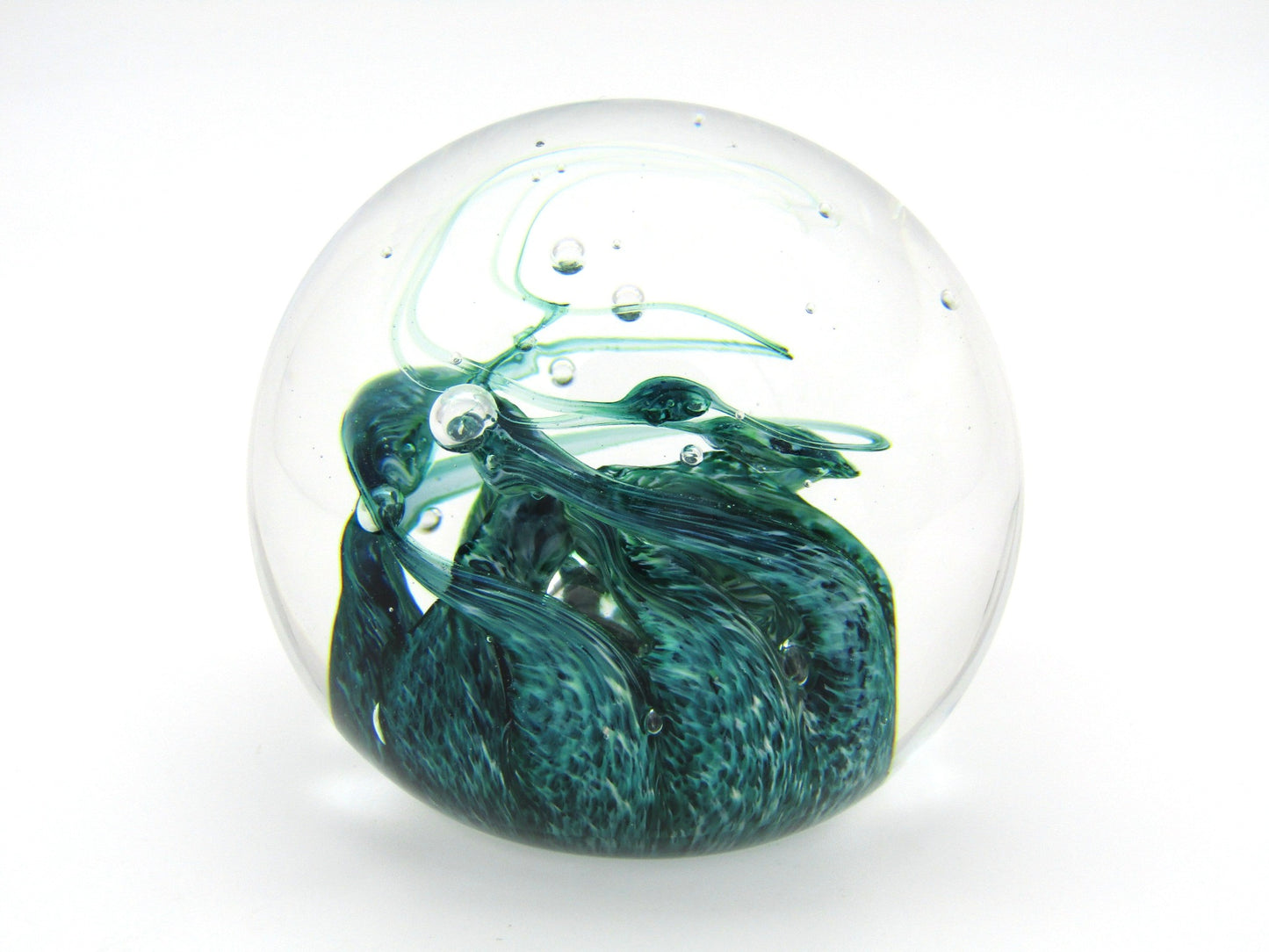 Caithness Seafoam Art Glass paperweight.