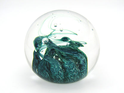 Caithness Seafoam Art Glass paperweight.