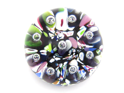 Caithness Millefiori Single Harlequin Limited Edition paperweight by Paul Ysart, 1994.