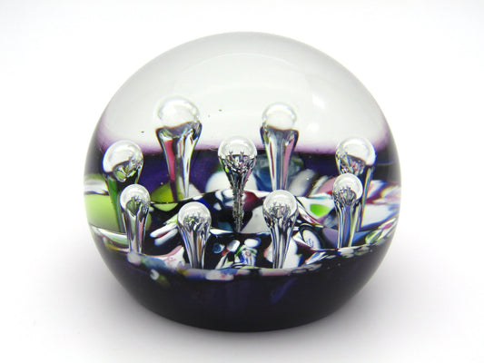 Caithness Millefiori Single Harlequin Limited Edition paperweight by Paul Ysart, 1994.