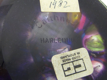 Caithness Millefiori Single Harlequin Limited Edition paperweight by Paul Ysart, 1994.