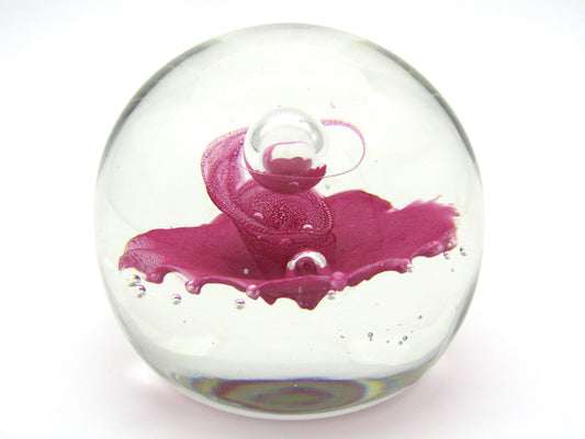 Caithness Sentinel Pink Art Glass paperweight, Circa 1982.