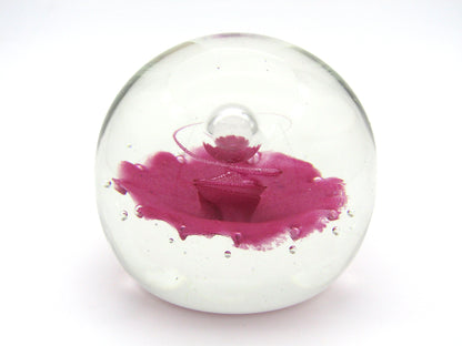 Caithness Sentinel Pink Art Glass paperweight, Circa 1982.
