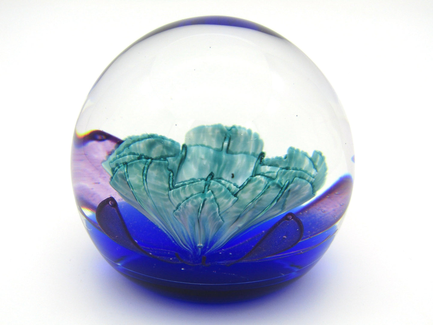 Caithness 'Floral Illusion' Art Glass paperweight by Colin Terris, 1991.