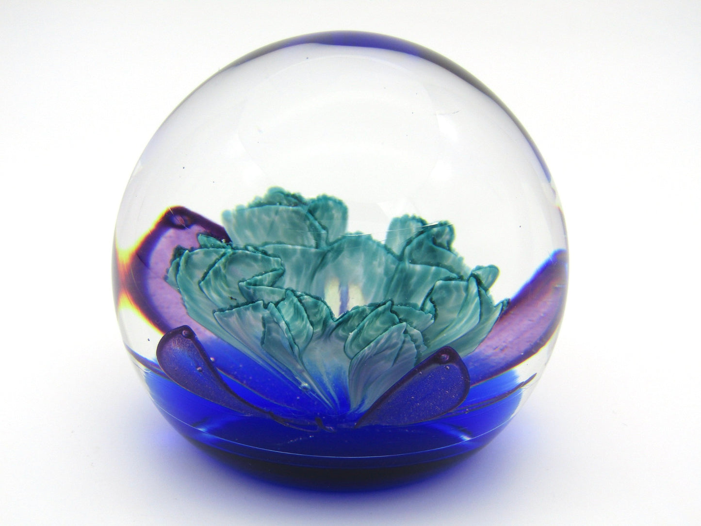 Caithness 'Floral Illusion' Art Glass paperweight by Colin Terris, 1991.