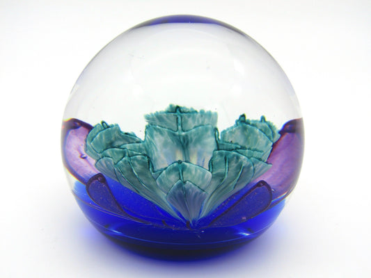 Caithness 'Floral Illusion' Art Glass paperweight by Colin Terris, 1991.
