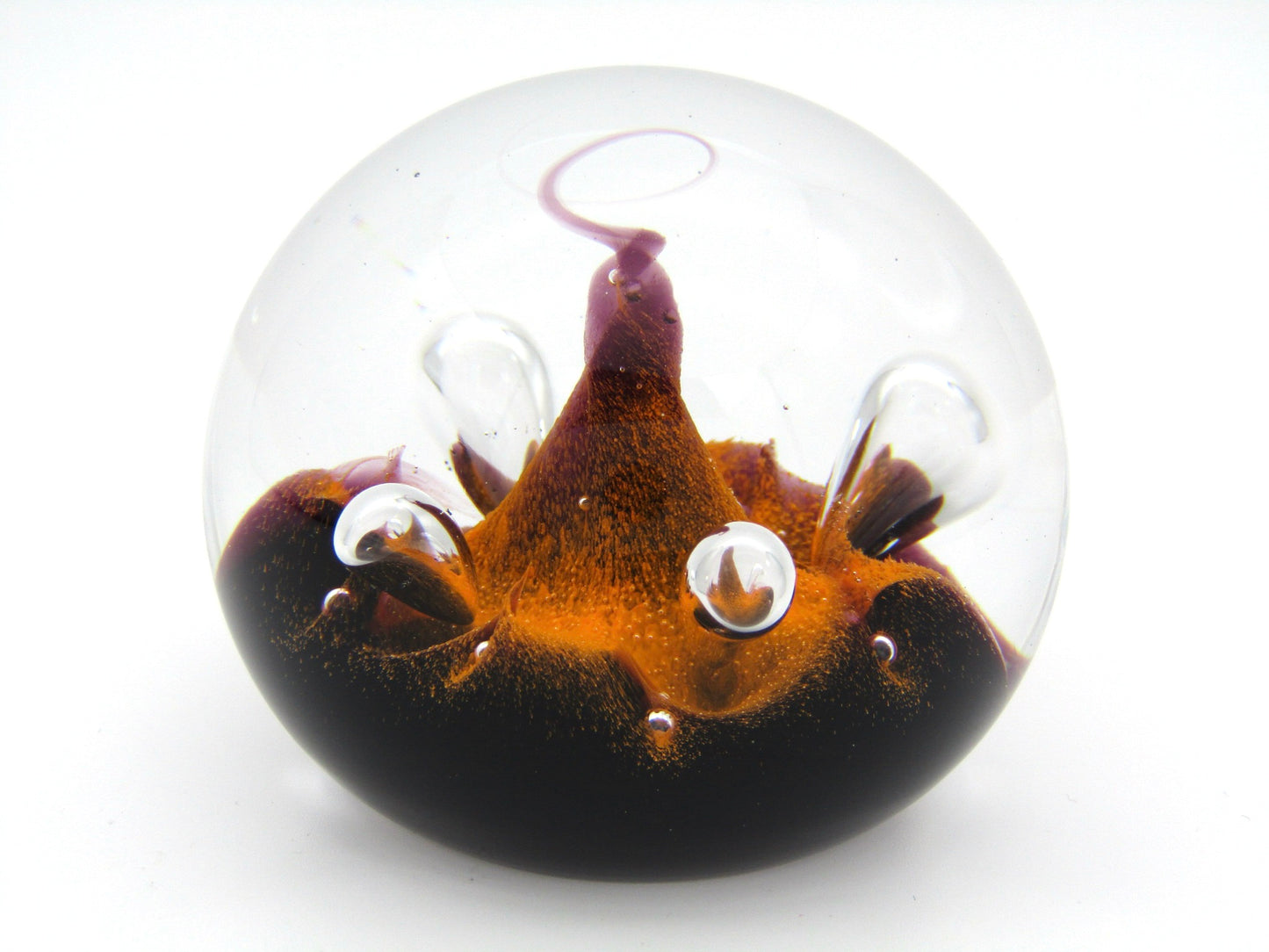 Caithness 'Moonflower' Art Glass paperweight, Circa 1990's.