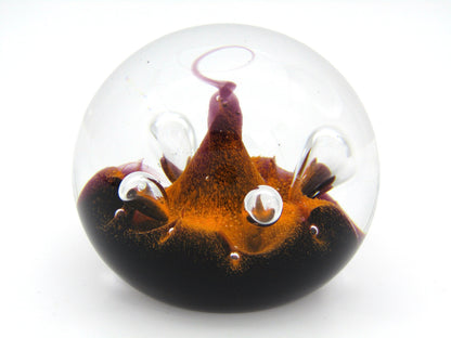 Caithness 'Moonflower' Art Glass paperweight, Circa 1990's.