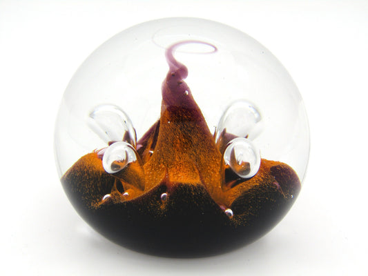 Caithness 'Moonflower' Art Glass paperweight, Circa 1990's.