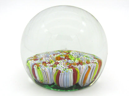 Murano Millefiori Art Glass paperweight likely by Fratelli Toso, Circa 1960.