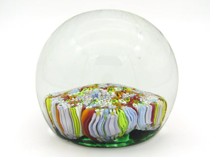 Murano Millefiori Art Glass paperweight likely by Fratelli Toso, Circa 1960.