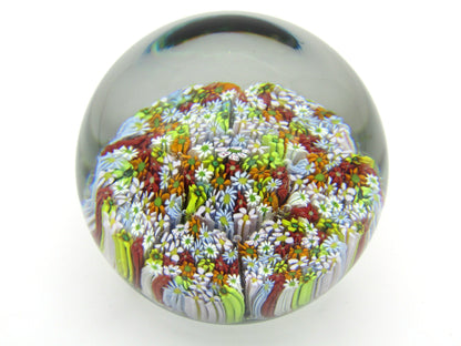 Murano Millefiori Art Glass paperweight likely by Fratelli Toso, Circa 1960.