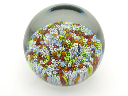 Murano Millefiori Art Glass paperweight likely by Fratelli Toso, Circa 1960.