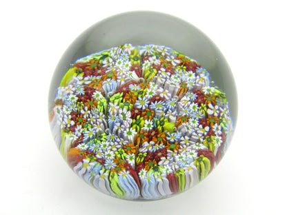 Murano Millefiori Art Glass paperweight likely by Fratelli Toso, Circa 1960.