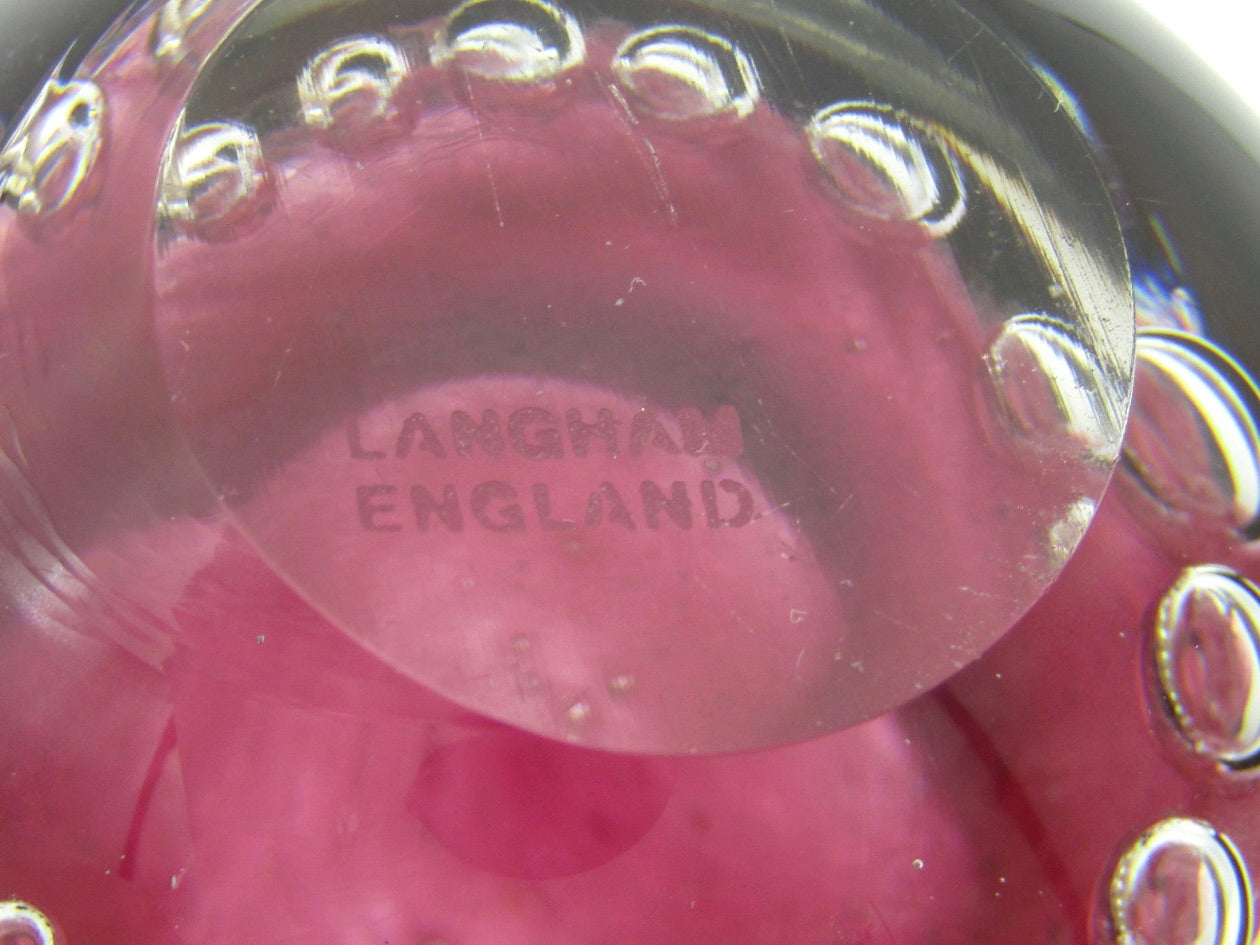 Langham vintage Art Glass paperweight.
