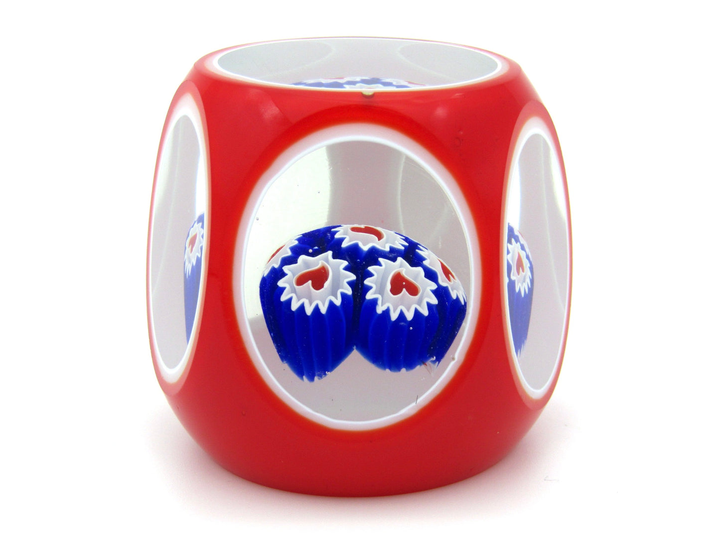 An unusual Murano Millefiori glass paperweight, Circa 1970's.