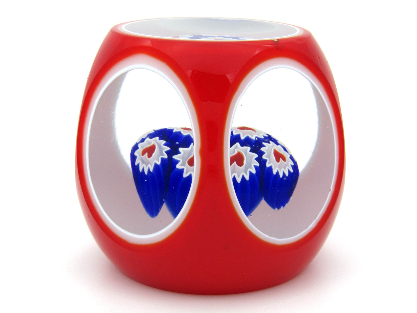 An unusual Murano Millefiori glass paperweight, Circa 1970's.