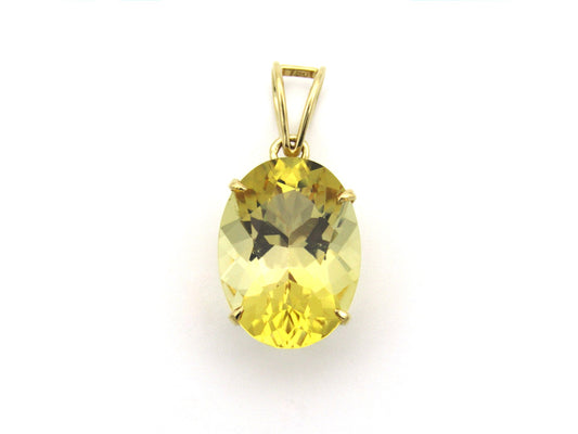 18K gold citrine pendant.