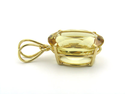 18K gold citrine pendant.