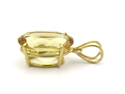 18K gold citrine pendant.