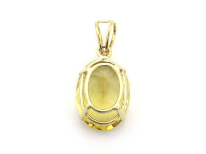 18K gold citrine pendant.