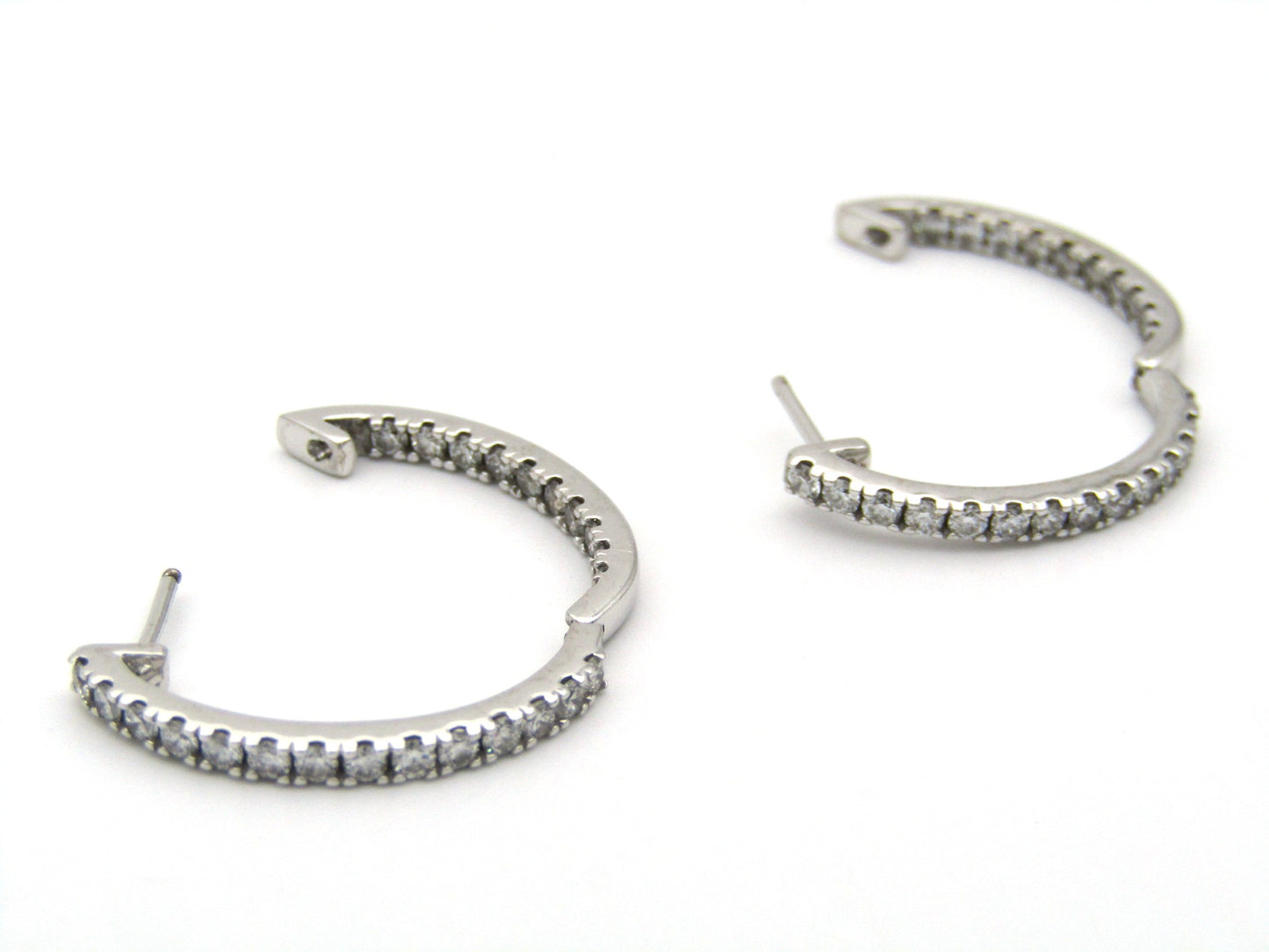 18K gold diamond hoop earrings by Browns.