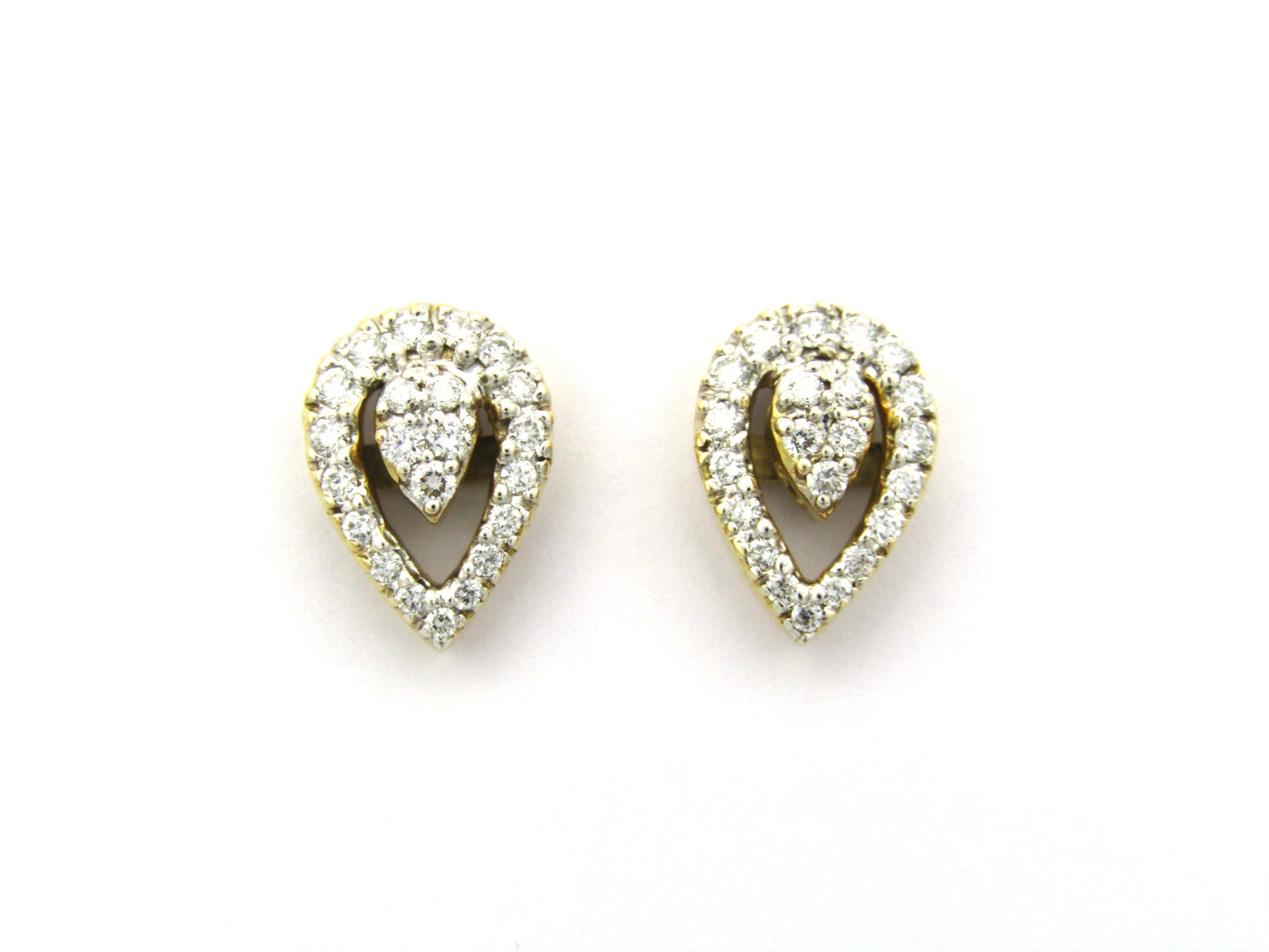 18K gold diamond earrings.