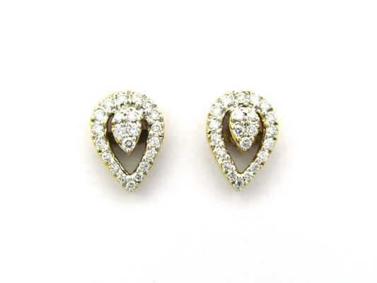 18K gold diamond earrings.