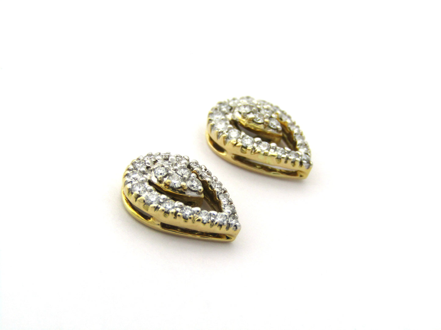 18K gold diamond earrings.