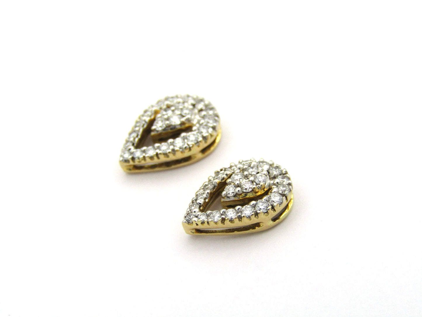 18K gold diamond earrings.