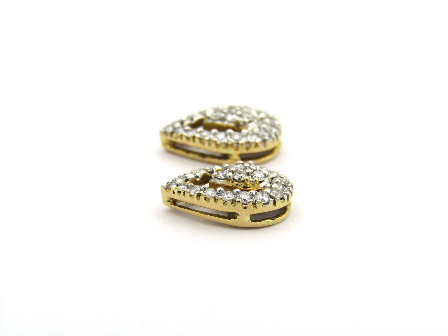 18K gold diamond earrings.