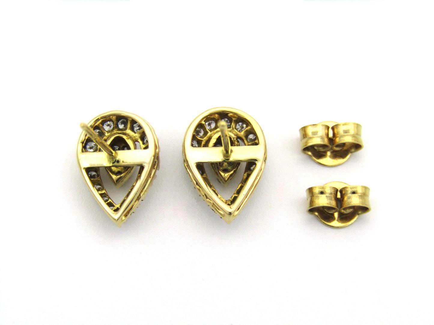 18K gold diamond earrings.