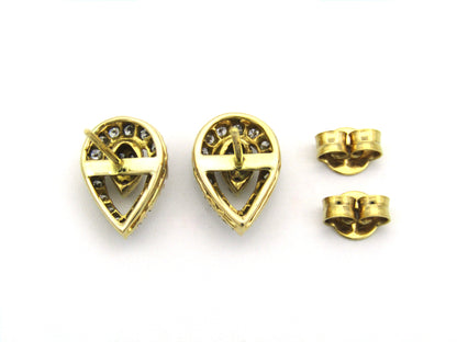 18K gold diamond earrings.