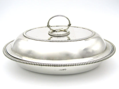Silver entree dish by William Bateman, London, 1812.