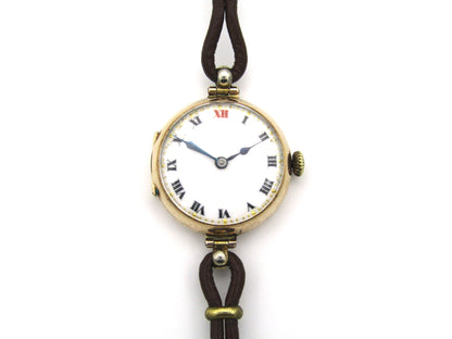 9K gold Art Deco Scottish wristwatch, Glasgow, 1922.