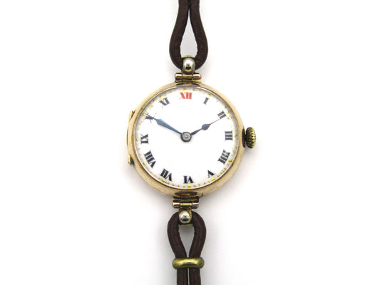 9K gold Art Deco Scottish wristwatch, Glasgow, 1922.