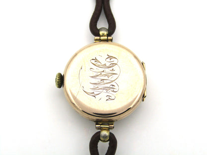 9K gold Art Deco Scottish wristwatch, Glasgow, 1922.