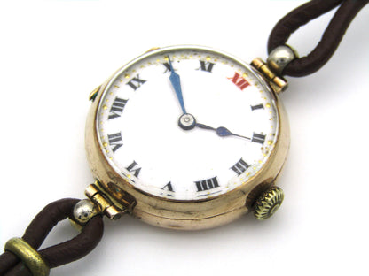 9K gold Art Deco Scottish wristwatch, Glasgow, 1922.