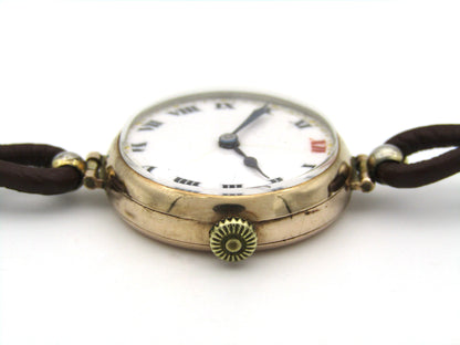9K gold Art Deco Scottish wristwatch, Glasgow, 1922.