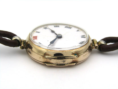 9K gold Art Deco Scottish wristwatch, Glasgow, 1922.