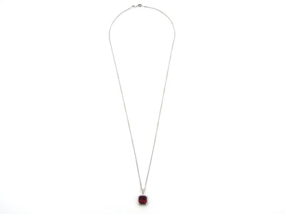 18K gold rubellite tourmaline and diamond pendant.