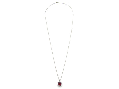 18K gold rubellite tourmaline and diamond pendant.