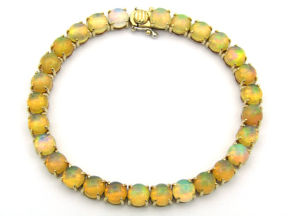 14K gold fire opal bracelet.