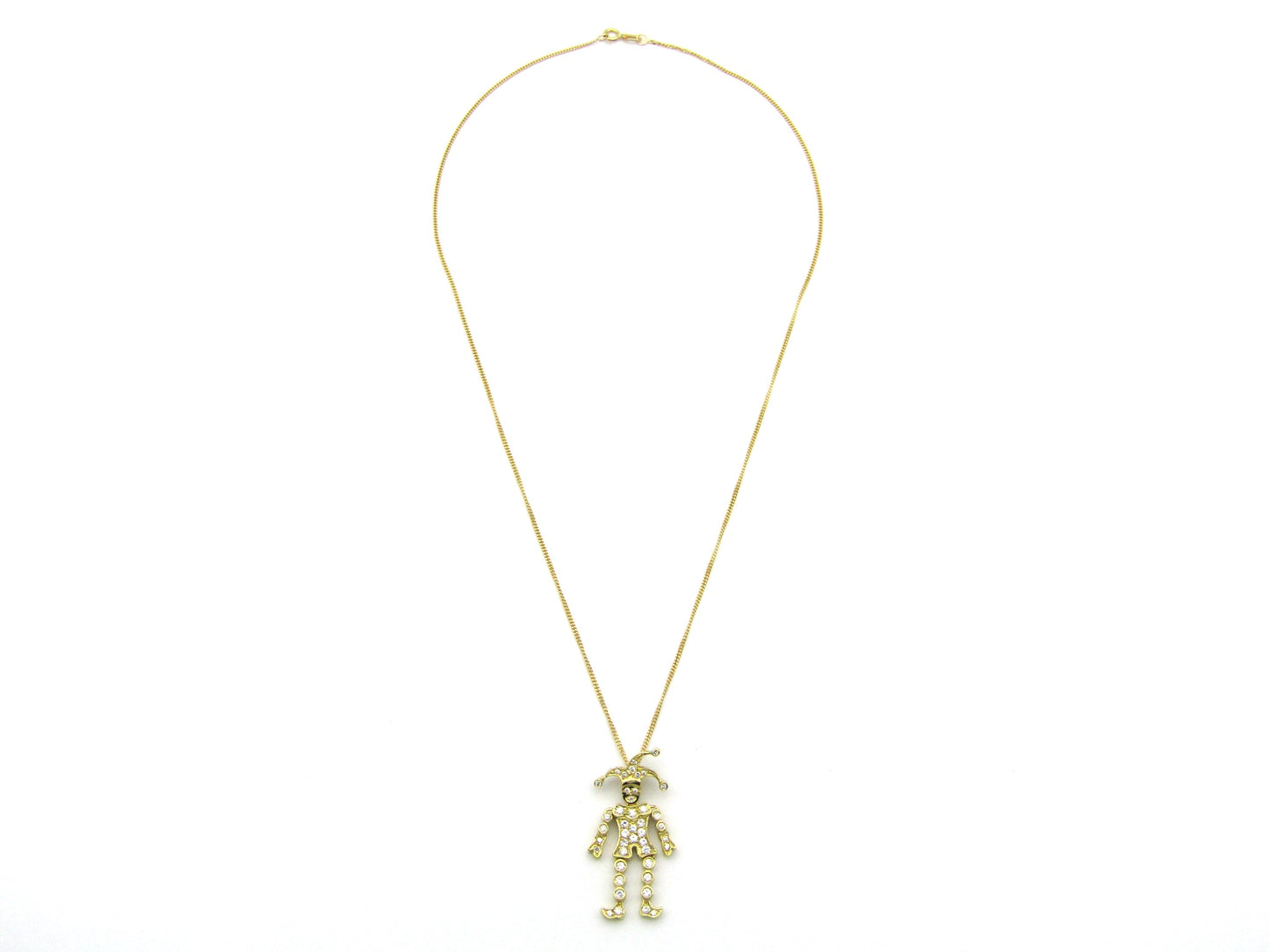 18K gold articulated diamond "Jester" pendant, circa 1980.