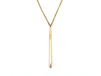 9K gold diamond bar necklace.