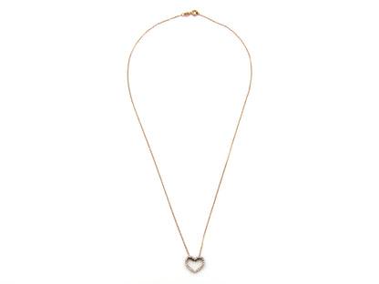 9K gold diamond heart pendant.