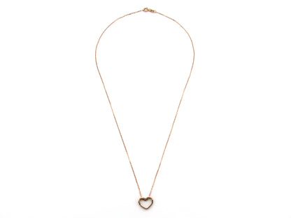 9K gold diamond heart pendant.